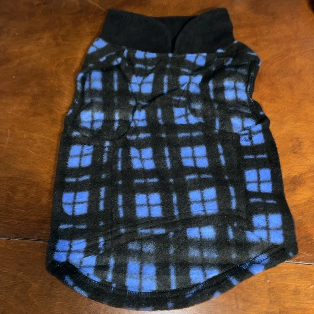 Born to Be Loved Large Dog K9 Fleece Pullover Vest Blue & Black (runs small)